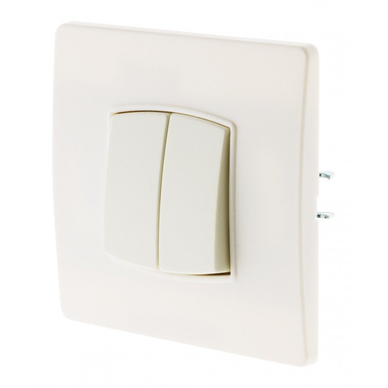 Interrupteur Va-et-Vient Alombard Trocadéro Beige/Taupe - Griffes - Neuf Sous Blister