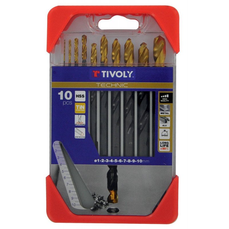 Lot De 25 Forets HSS STEAM Revêtus TiN – Tivoly, Pointes Meulées 26 Pièces
