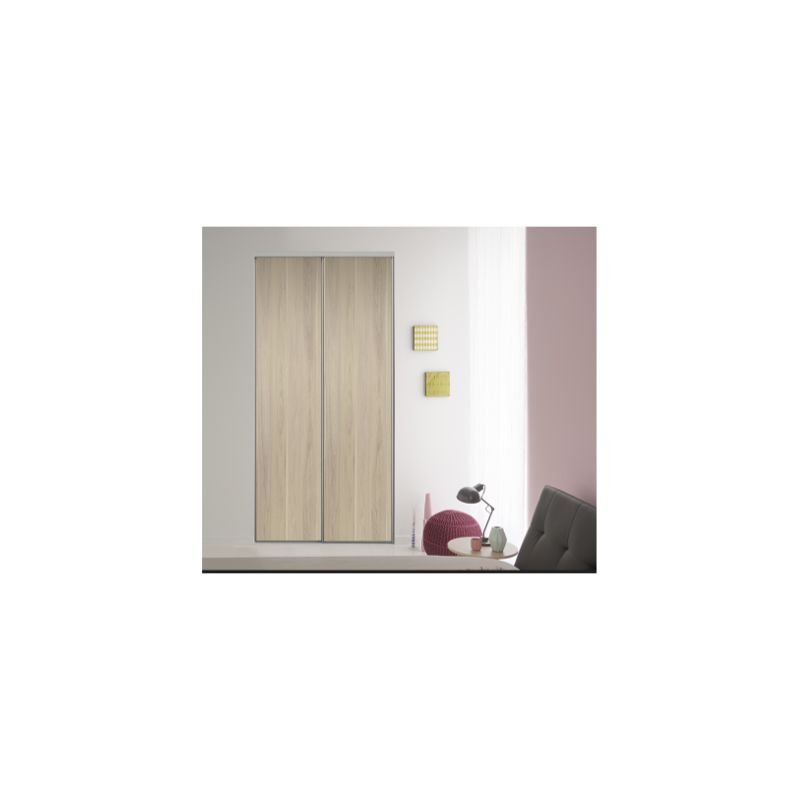PACK PORTES DE PLACARDS COULISSANTES CHENE DAKOTA 180 CM