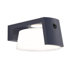 Applique LED solaire en fonte d'aluminum gris foncé Lutec MOON H9,50cm