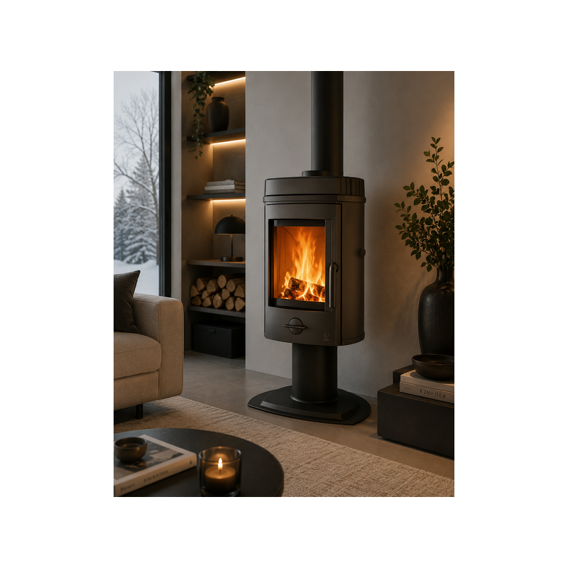 Poêle à bois en fonte MESNIL - 8 kW