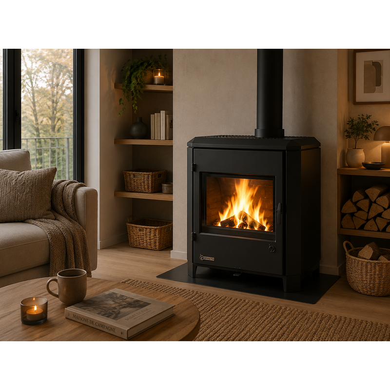 Poêle à bois en fonte CAROLO - 8 kW