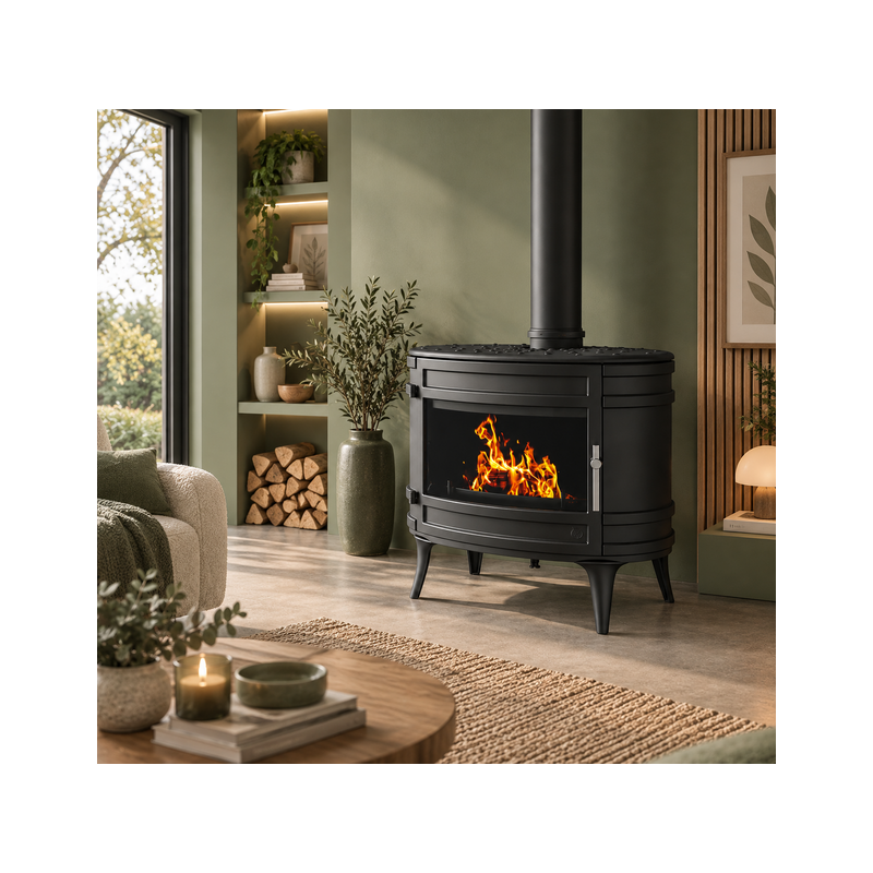 Poêle à bois en fonte MANDOR - 12 kW