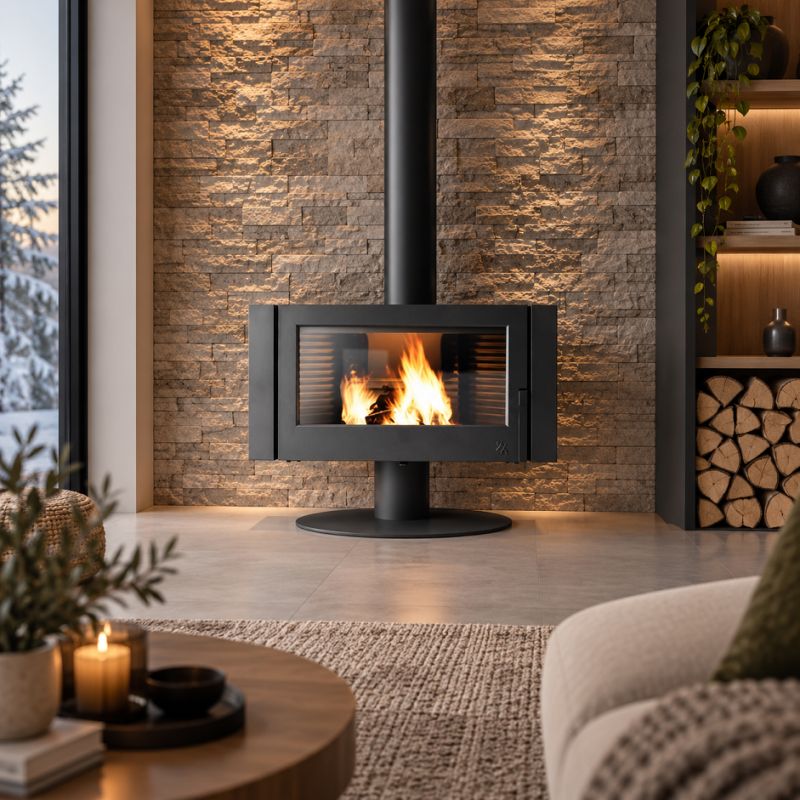 Poêle à bois en fonte ANTAYA - 12 kW