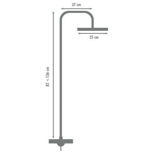 Colonne de douche thermostatique STATS noire avec tête 250 mm et douchette 3 jets