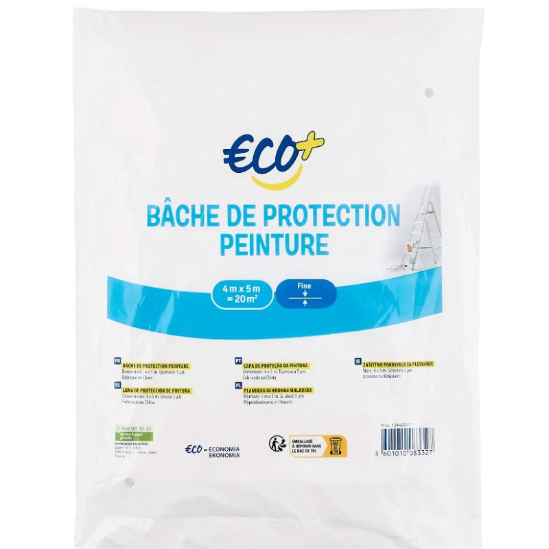 Bâche de protection peinture 4 x 5 m