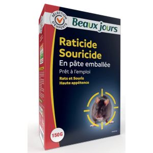 RATICIDE/SOURICIDE PATE PRETE A L'EMPLOI 150G