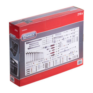 Coffret de douilles/Embouts/Clé 216 pièces