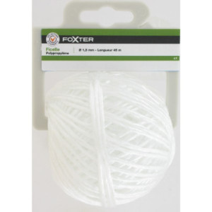 Ficelle en polypropylène blanc 45mx1,5mm