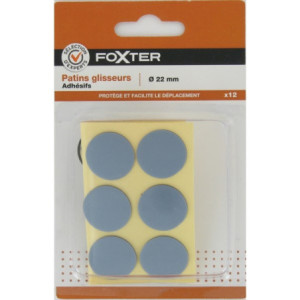 12 Patins glisseurs adhésifs 22mm