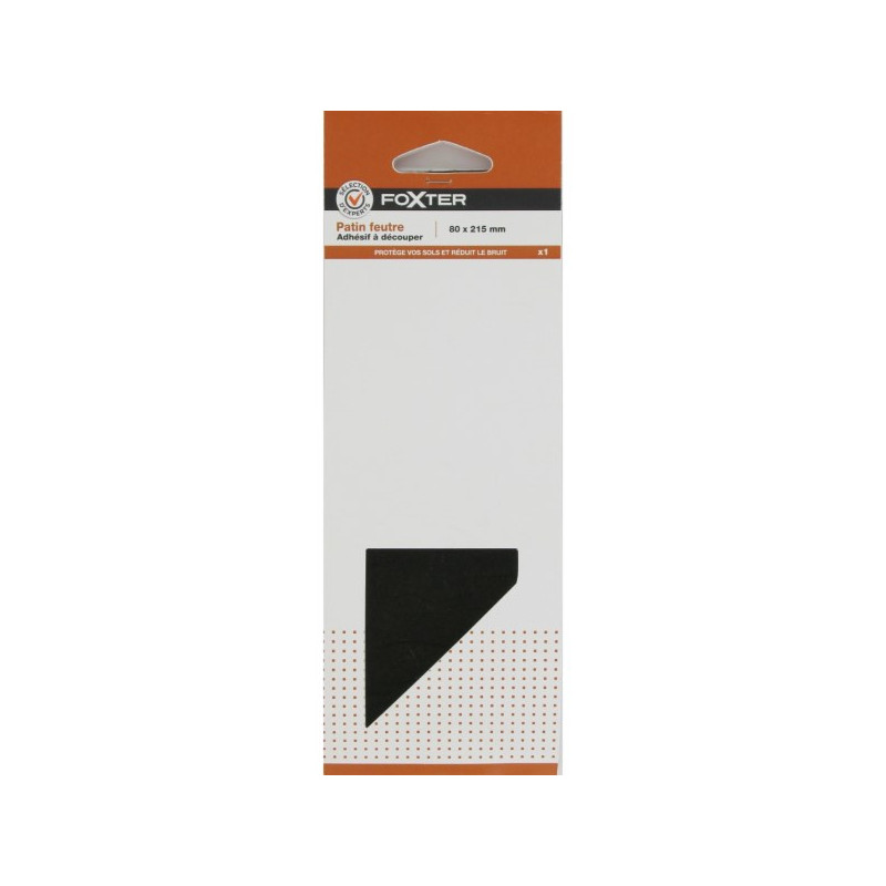 1 Patin feutre adhésif à découper 80x215mm noir