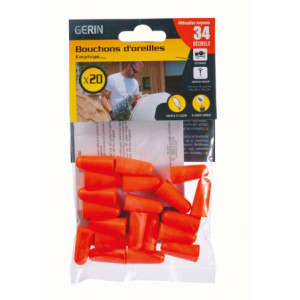 SACHET 10 PAIRES BOUCHONS SNR 34DB