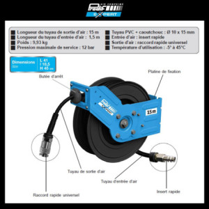 ENROULEUR AIR AUTOMATIQUE 15M