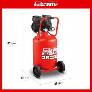 COMPRESSEUR VERTICAL SILENCIEUX 50L - 2CV - 8 bar