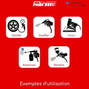 COMPRESSEUR OILLESS 6L - 1,5CV -8 bar