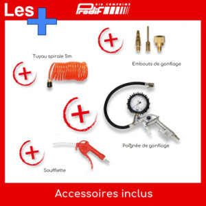 COMPRESSEUR OILLESS 6L - 1,5CV -8 bar