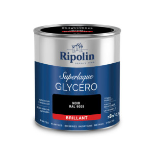 LAQUE GLYCERO NOIR RAL 9005 BRILLANT 0,5L