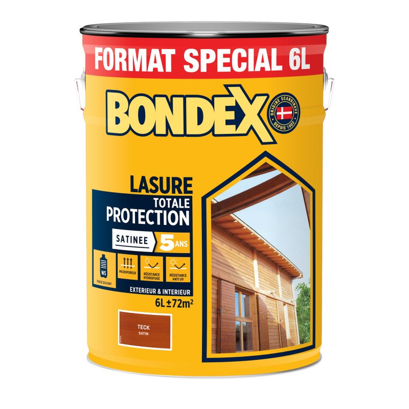 LASURE TOTALE PROTECTION 5 ANS SOLVANTEE TECK SATIN 6L