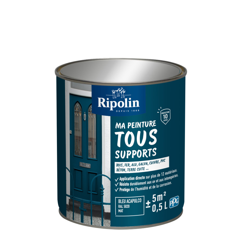 MA PEINTURE TOUS SUPPORTS BLEU ACAPULCO RAL 5020 MAT 0,5L