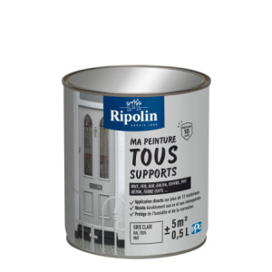 MA PEINTURE TOUS SUPPORTS GRIS CLAIR RAL 7035 MAT 0,5L