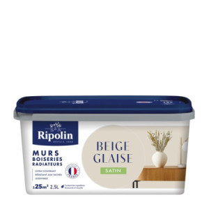 PEINTURE MURS BOISERIES RADIATEURS BEIGE GLAISE SATIN 2,5L