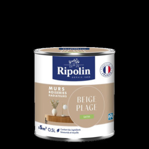 PEINTURE MURS BOISERIES RADIATEURS BEIGE PLAGE SATIN 0,5L