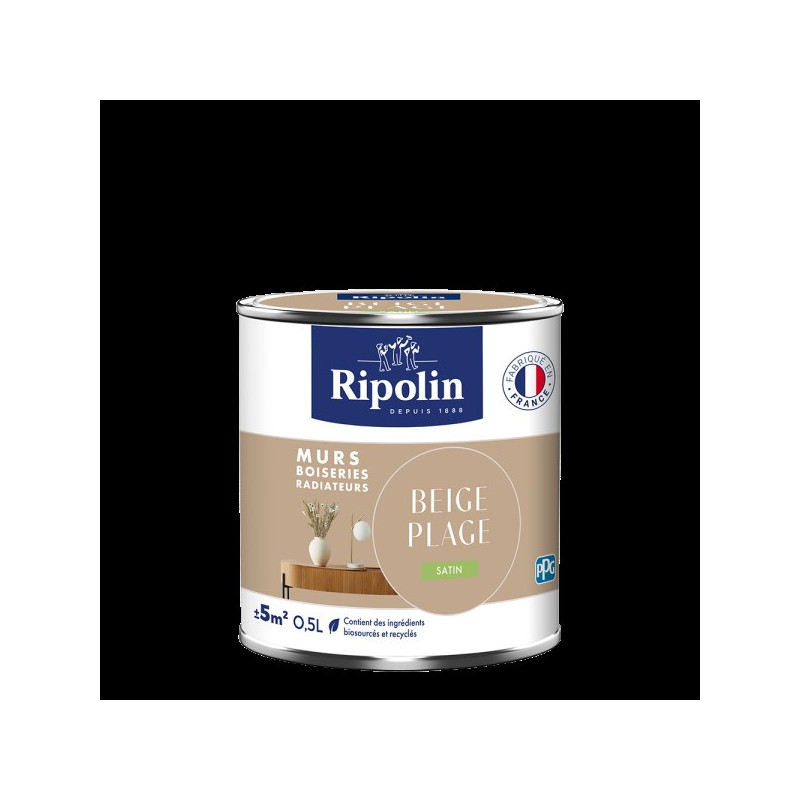 PEINTURE MURS BOISERIES RADIATEURS BEIGE PLAGE SATIN 0,5L