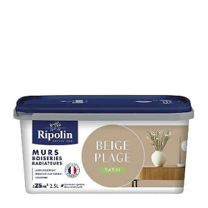 PEINTURE MURS BOISERIES RADIATEURS BEIGE PLAGE SATIN 2,5L