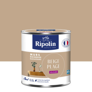 PEINTURE MURS BOISERIES RADIATEURS BEIGE PLAGE VELOURS 0,5L