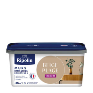 PEINTURE MURS BOISERIES RADIATEURS BEIGE PLAGE VELOURS 2,5L