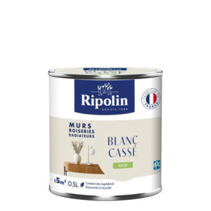 PEINTURE MURS BOISERIES RADIATEURS BLANC CASSE SATIN 0,5L