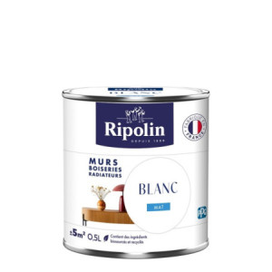 PEINTURE MURS BOISERIES RADIATEURS BLANC MAT 0,5L