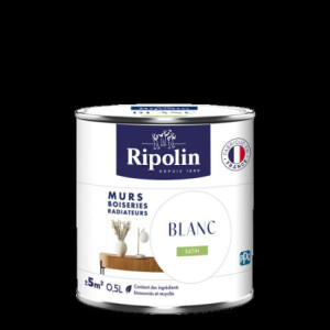 PEINTURE MURS BOISERIES RADIATEURS BLANC SATIN 0,5L