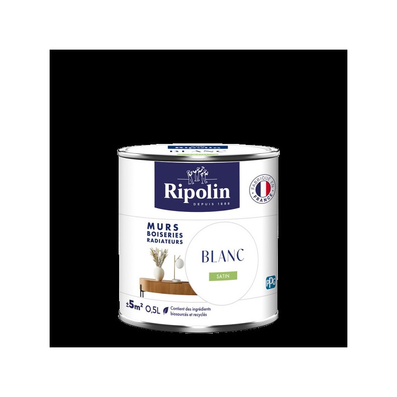 PEINTURE MURS BOISERIES RADIATEURS BLANC SATIN 0,5L