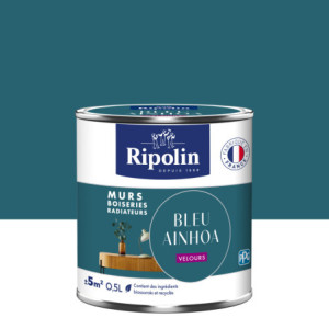 PEINTURE MURS BOISERIES RADIATEURS BLEU AINHOA VELOURS 0,5L