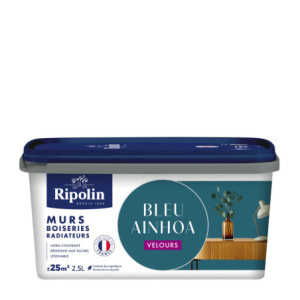 PEINTURE MURS BOISERIES RADIATEURS BLEU AINHOA VELOURS 2,5L