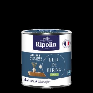 PEINTURE MURS BOISERIES RADIATEURS BLEU DE BERING SATIN 0,5L