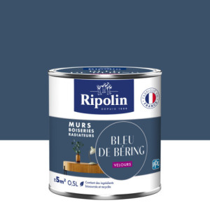 PEINTURE MURS BOISERIES RADIATEURS BLEU DE BERING VELOURS 0,5L