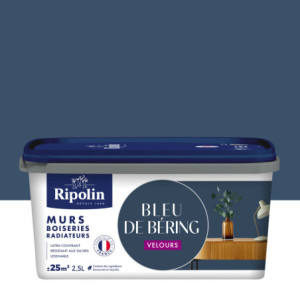 PEINTURE MURS BOISERIES RADIATEURS BLEU DE BERING VELOURS 2,5L