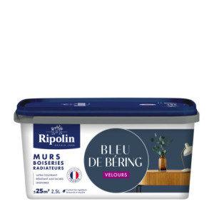 PEINTURE MURS BOISERIES RADIATEURS BLEU DE BERING VELOURS 2,5L