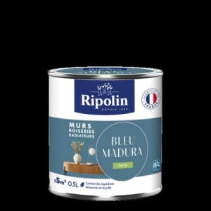 PEINTURE MURS BOISERIES RADIATEURS BLEU MADURA SATIN 0,5L