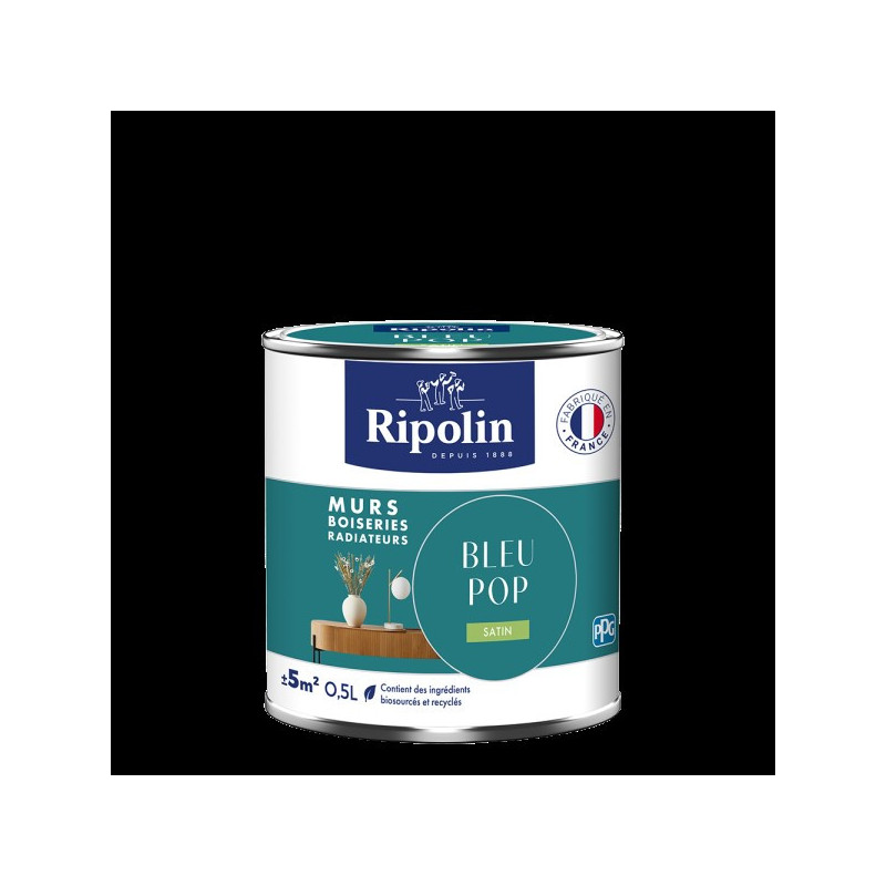 PEINTURE MURS BOISERIES RADIATEURS BLEU POP SATIN 0,5L
