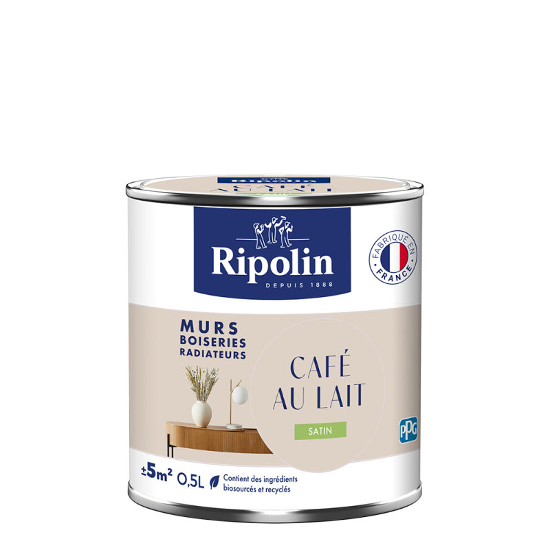 PEINTURE MURS BOISERIES RADIATEURS CAFE AU LAIT SATIN 0,5L