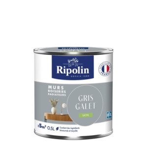 PEINTURE MURS BOISERIES RADIATEURS GRIS GALET SATIN 0,5L
