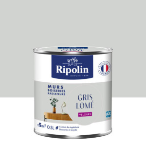 PEINTURE MURS BOISERIES RADIATEURS GRIS LOME VELOURS 0,5L
