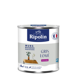 PEINTURE MURS BOISERIES RADIATEURS GRIS LOME VELOURS 0,5L
