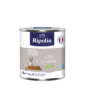PEINTURE MURS BOISERIES RADIATEURS GRIS LUMIERE SATIN 0,5L