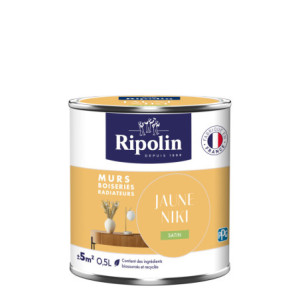 PEINTURE MURS BOISERIES RADIATEURS JAUNE NIKI SATIN 0,5L