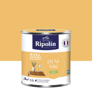 PEINTURE MURS BOISERIES RADIATEURS JAUNE NIKI SATIN 0,5L