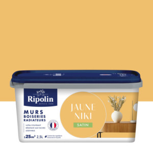 PEINTURE MURS BOISERIES RADIATEURS JAUNE NIKI SATIN 2,5L